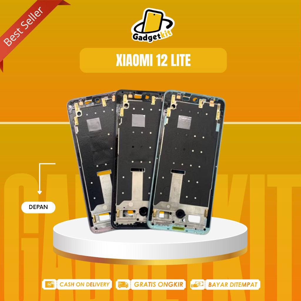 FRAME MIDDLE TULANG TENGAH RANGKA HOUSING LCD XIAOMI 12 LITE MI12 LITE ORIGINAL COPOTAN