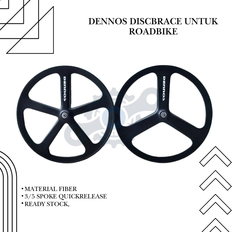 Velg Rims Dennos 3 dan 5 Spoke 700C Discbrake Bagian Depan Front Untuk Roadbike Tanpa Pre Order