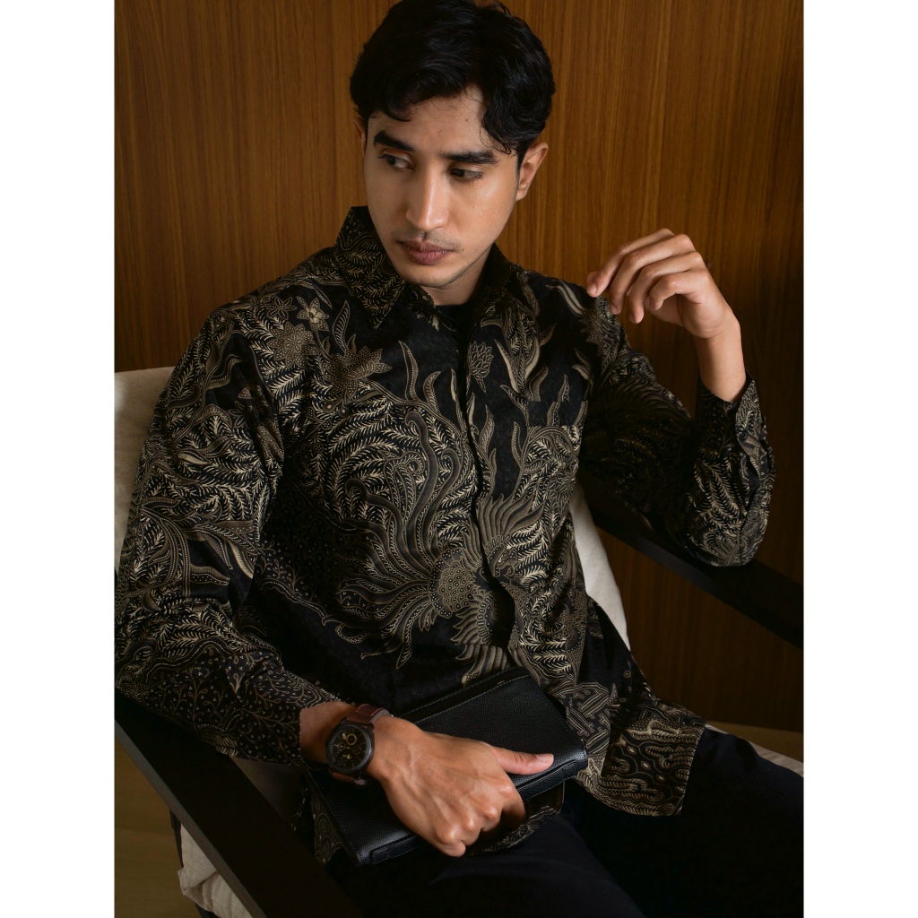 Hardi Batik - RIZKY BLACK | Kemeja Batik Pria Lengan Panjang