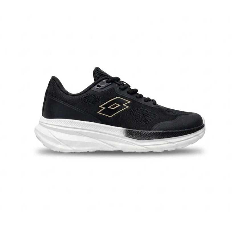 LOTTO sepatu olahraga lari unisex Flores Black original BNIB