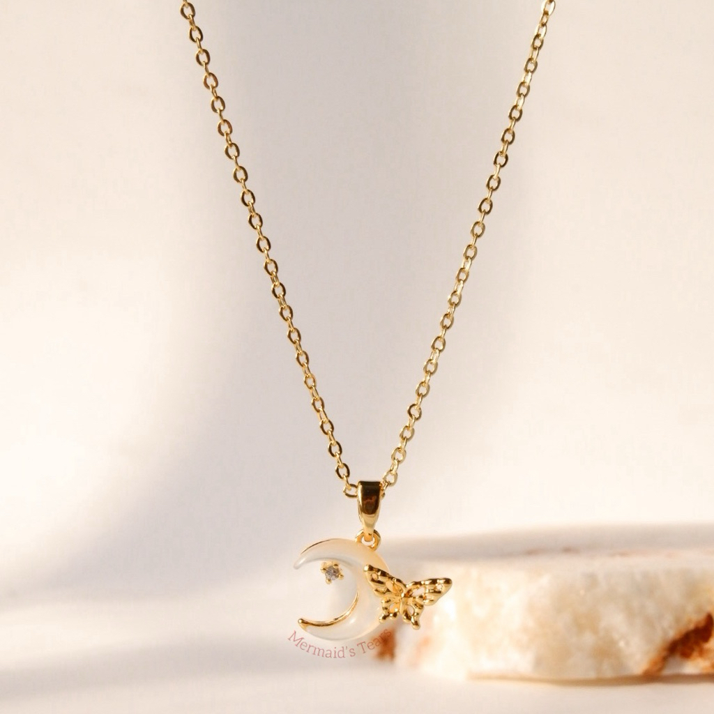 Mermaid’s Tears • Asteria Necklace • Kalung wanita bulan simple