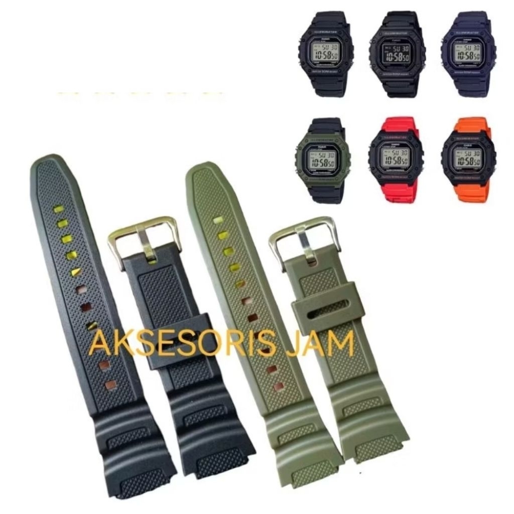 TALI JAM TANGAN  W218H  W-218H  W 218H RUBBER STRAP TALI JAM  W218 W 218 W-218 W-218H, pas dan bisa 