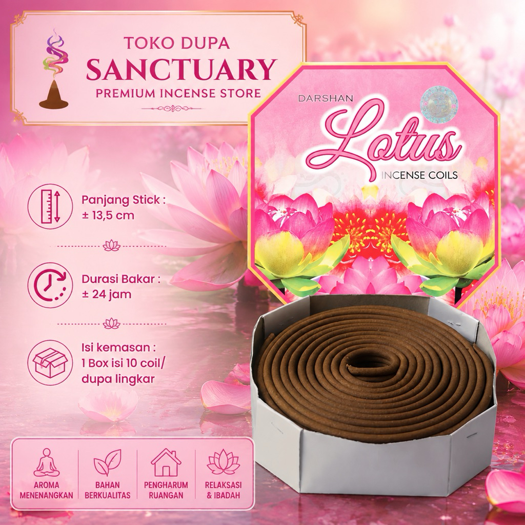 Dupa India Aromatherapi Coil - Darshan Lotus