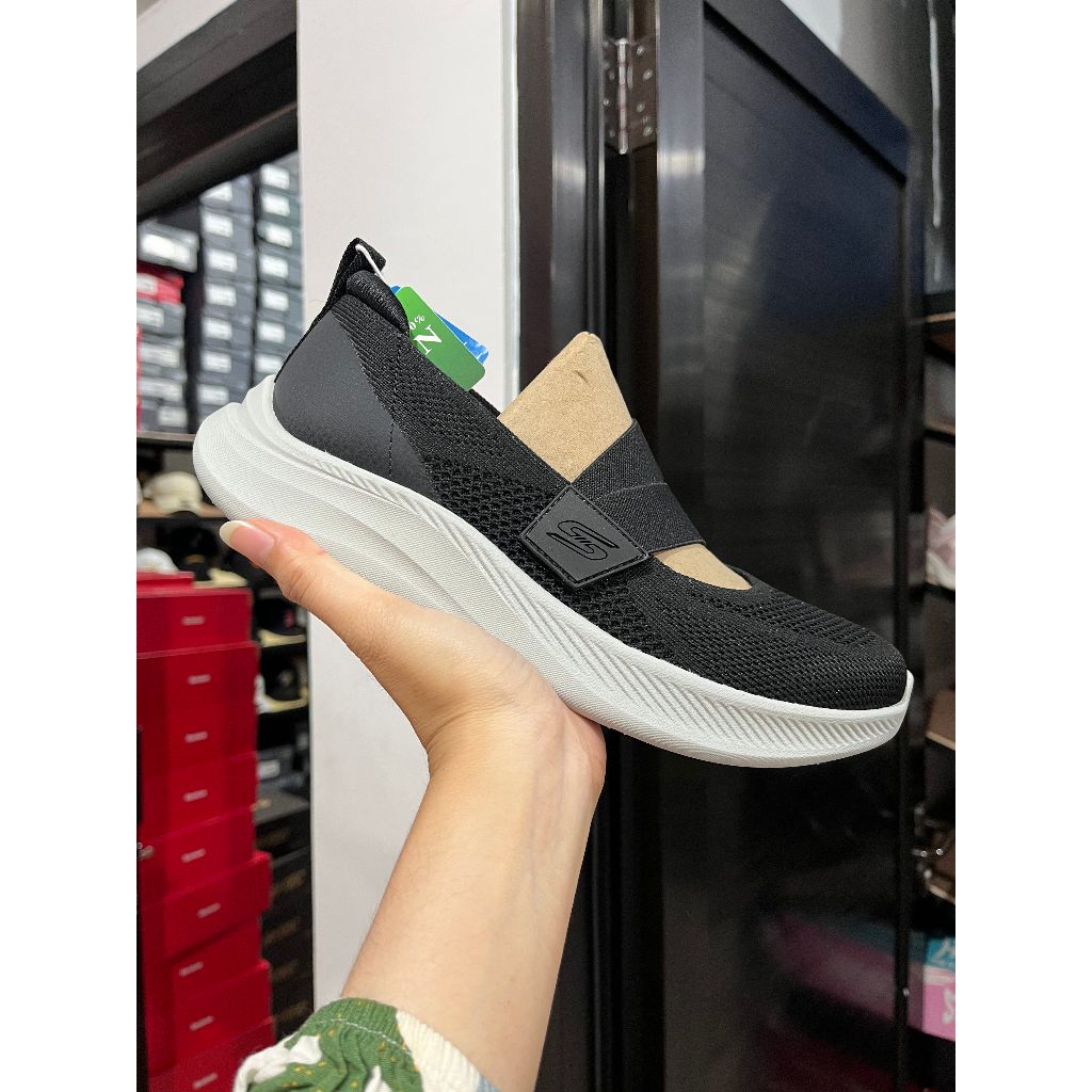 SEPATU SKECHER SNEAKERS BOBS MODA FLEX COOL DAWN BLACK WOMEN ORIGINAL 117732BLK
