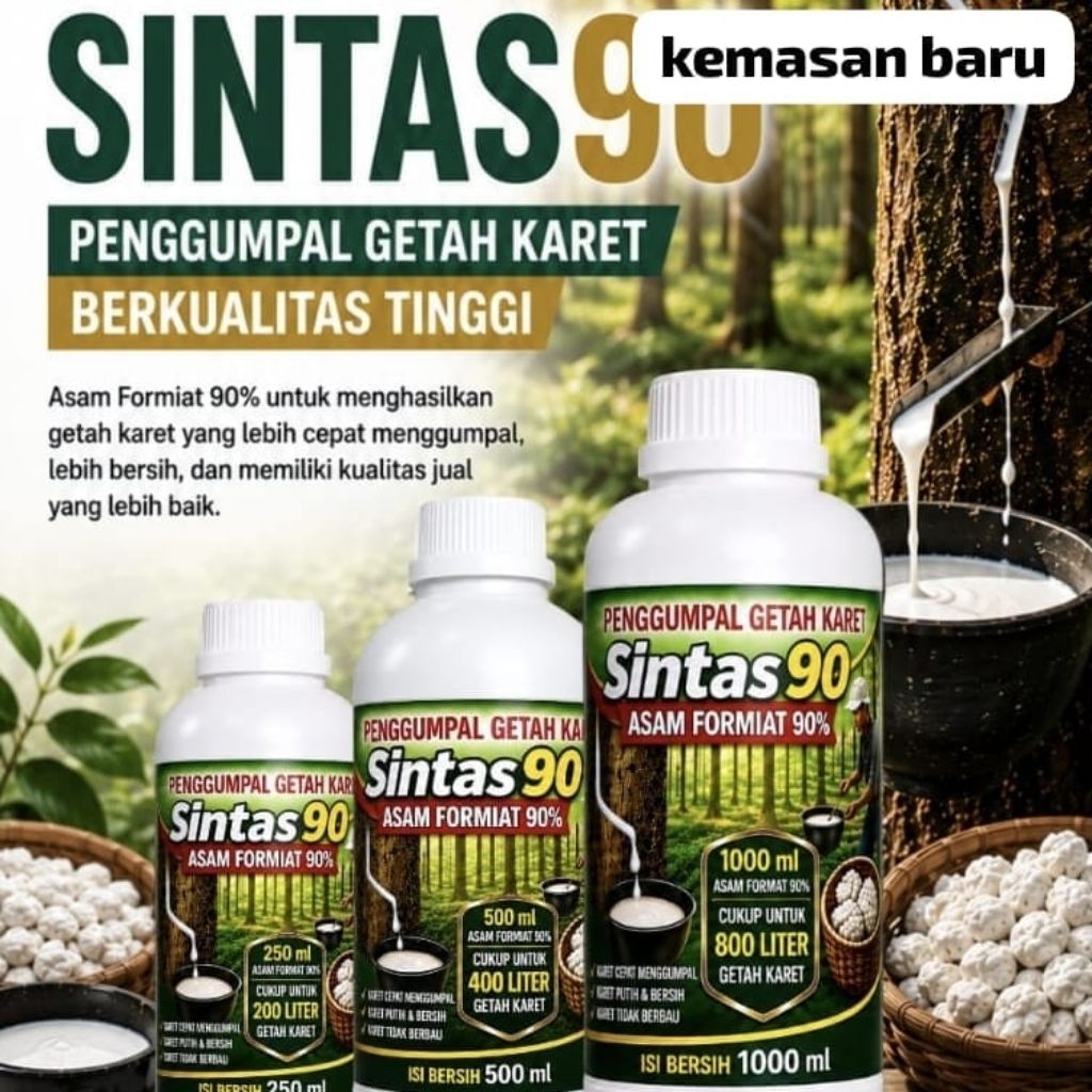 Asam Semut Sintas 90% 250ml - Pembeku Getah Karet