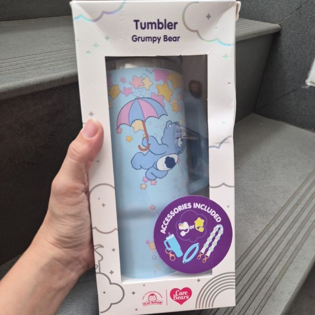 Tumbler Grumpy Care Bear with accessories