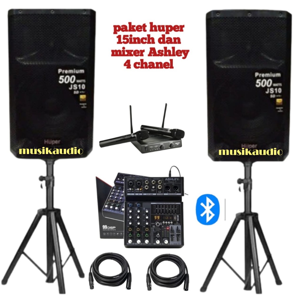 Paket apeaker Aktif Huper Js10 Original Speaker 15inch Huper Js10 original