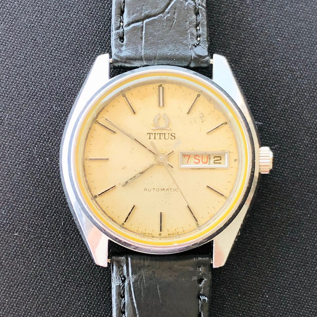 ARLOJI SWISS MADE TITUS / JAMTANGAN AUTOMATIC VINTAGE / JAMTANGAN ORIGINAL