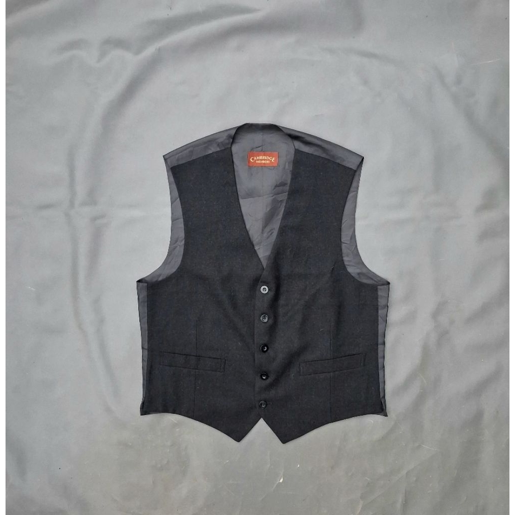 preloved rompi formal pria bahan wool/vest jas second size L/cambridge/RL154