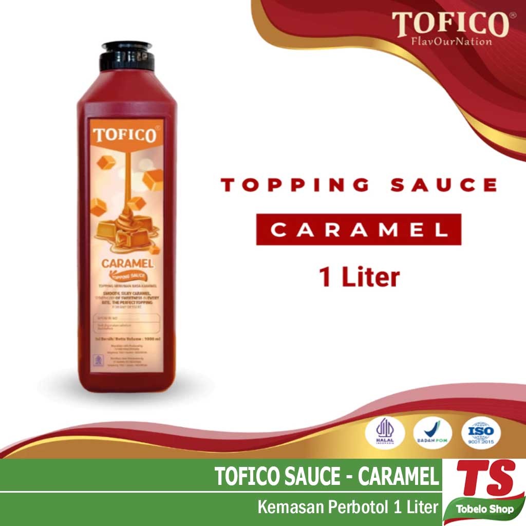 TOFICO CARAMEL SAUCE TOPPING 1 LITER / TOFICO SAUCE CARAMEL / TOPPING CARAMEL / TOBELOSHOP