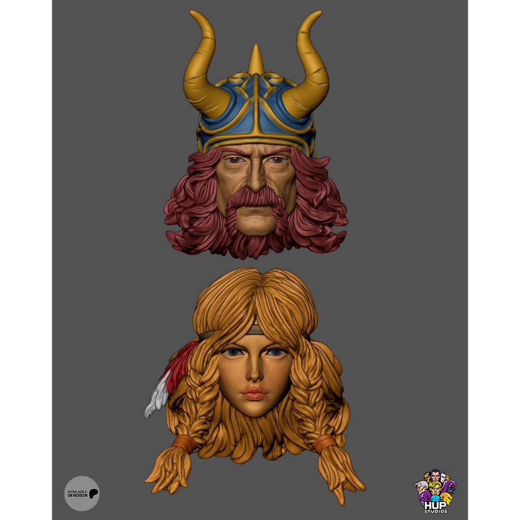 Headsculpt Head HS Fantasy Dragonlance art Viking Dwarf kitbash Mcfarlane mezco shf figma Marvel Leg
