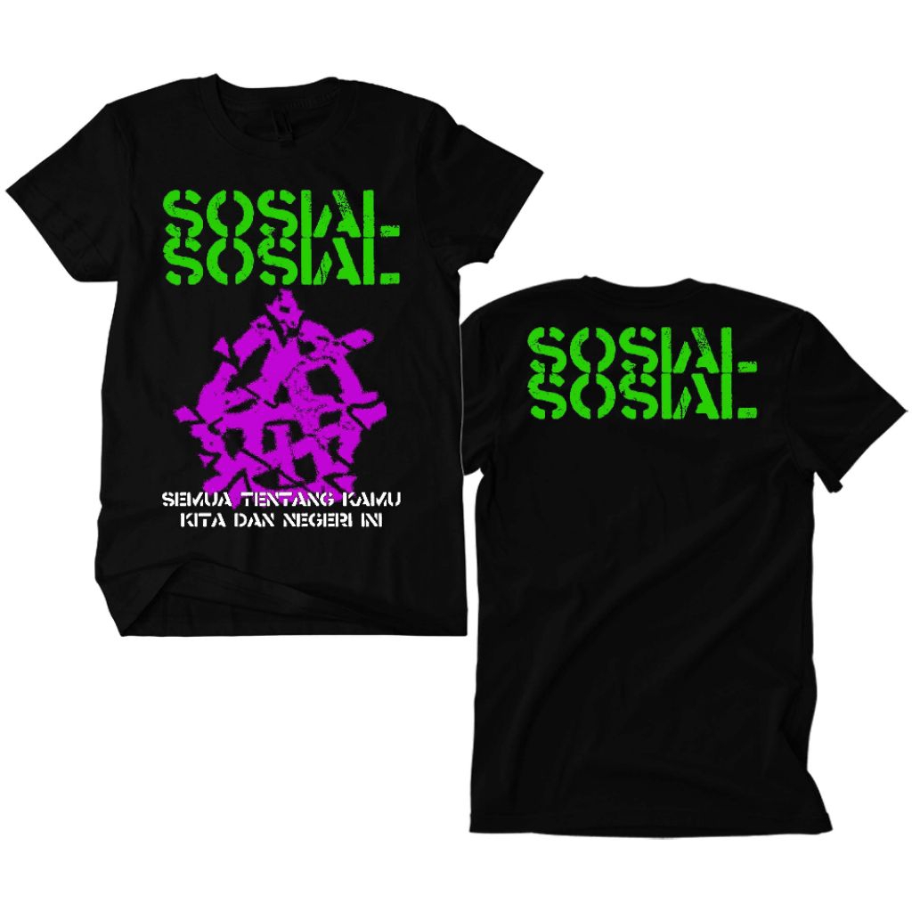 Kaos Band Punk Sosial Sosial - Semua Tentang Kamu hitam