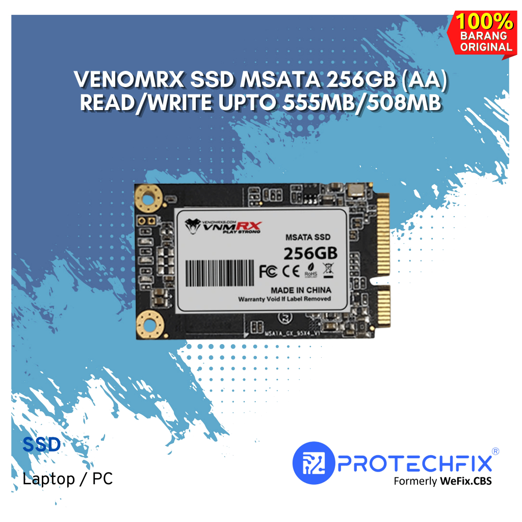 VENOMRX SSD MSATA 256GB (AA) read/write upto 555MB/508MB