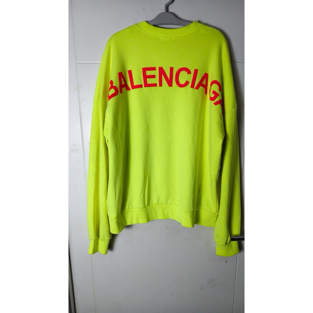 Crewneck Balenciaga Hijau mewah reflektif original seperti stussy bape essential palm angels