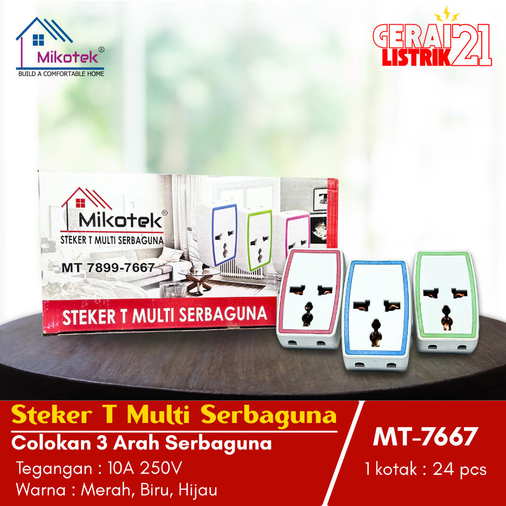 GL21 - Steker T Multi Universal Merk Mikotek