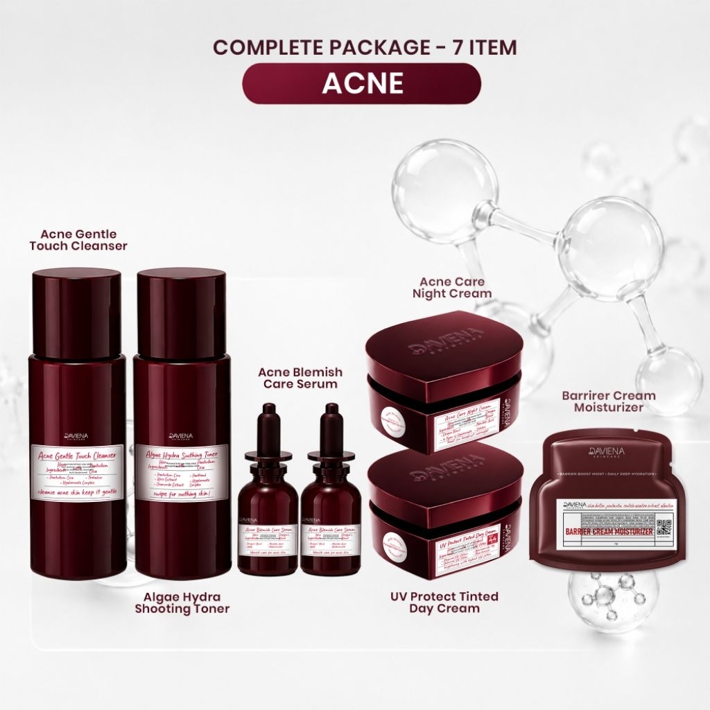 DAVIENA SKINCARE ACNE SERIES BURGUNDY | DAVIENASKINCARE | DAVIENA | DAVINA | DAVINA SKINCARE
