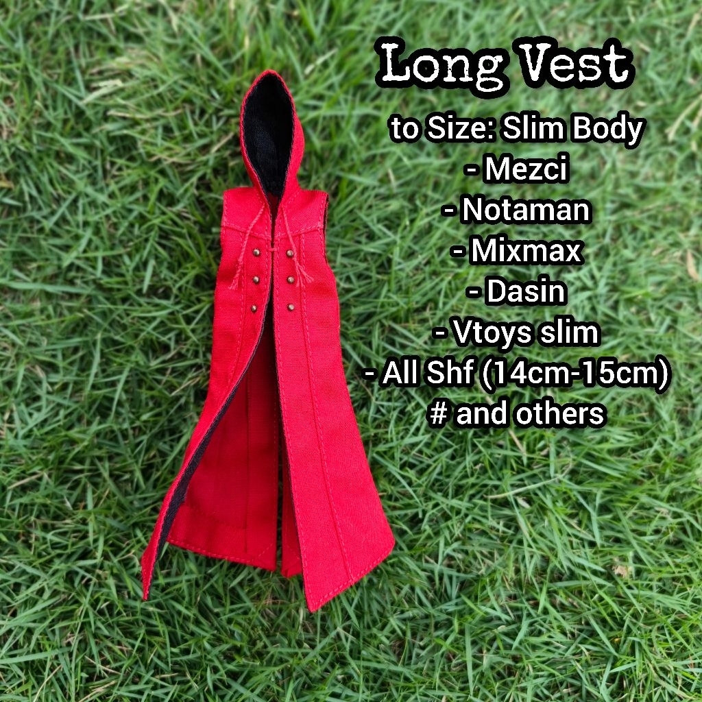 kitbash 1/12 Long Vest LV-04 (RED color)
