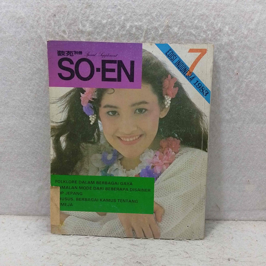 SO-EN Soen Edisi Indonesia Nomor 7 1988 - majalah fashion Jepang menjahit pola baju busana mode blad