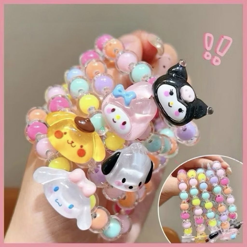 1 PCS GELANG SANRIO MANIK - MANIK / GELANG SANRIO ANAK KRISTAL KARAKTER KARTUN SANRIO
