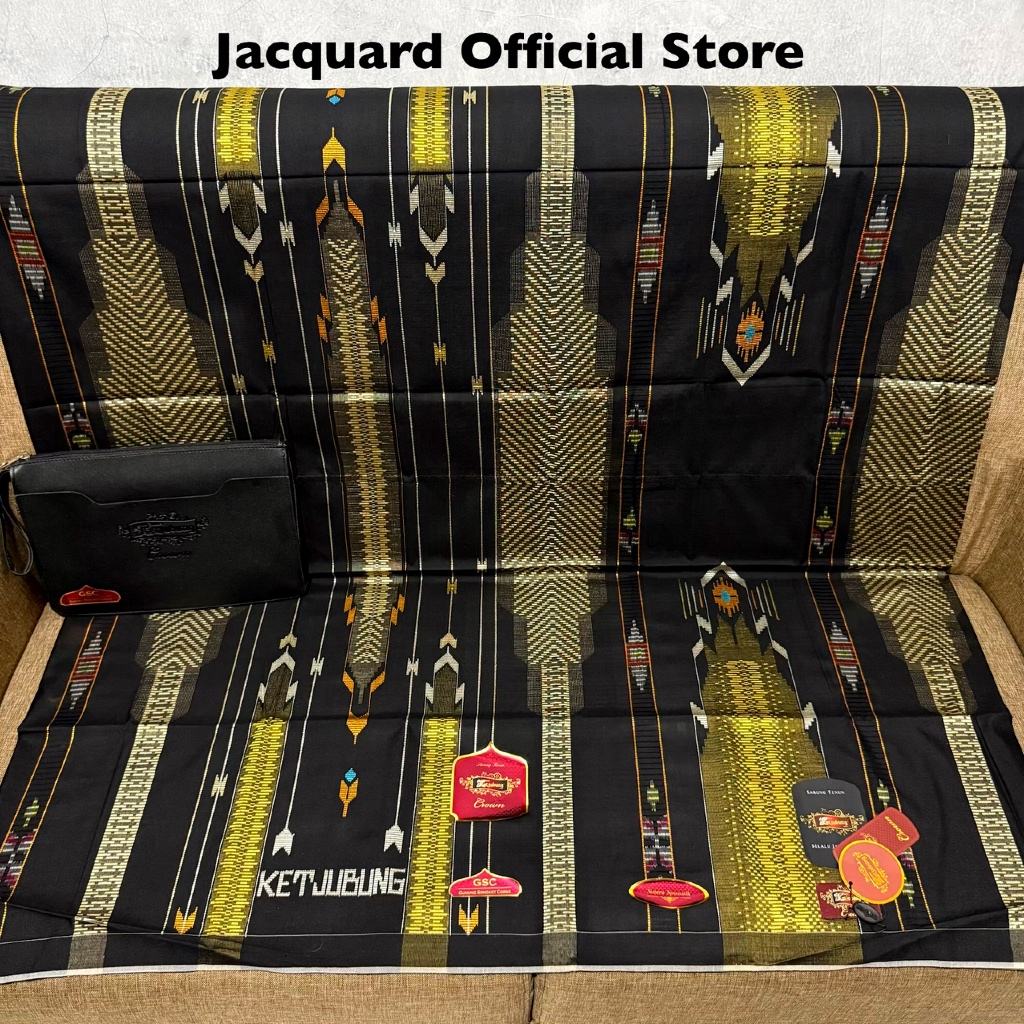 Sarung Ketjubung CROWN Full Sutera Spunsilk GSC Gunung Songket Corak | Ketjubung Crown Full Sutra