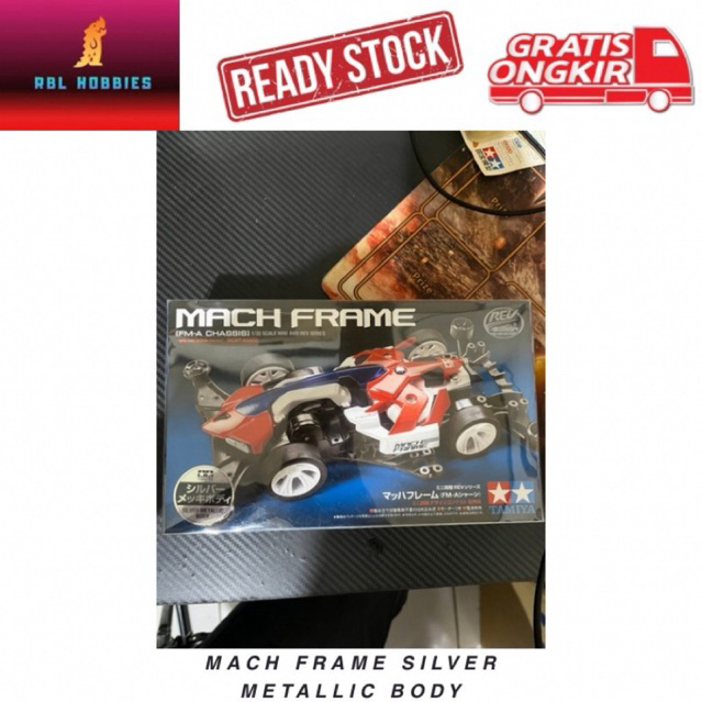 Tamiya 95164 Mach Frame Silver Metallic Body Original Loose Kit Mini4WD