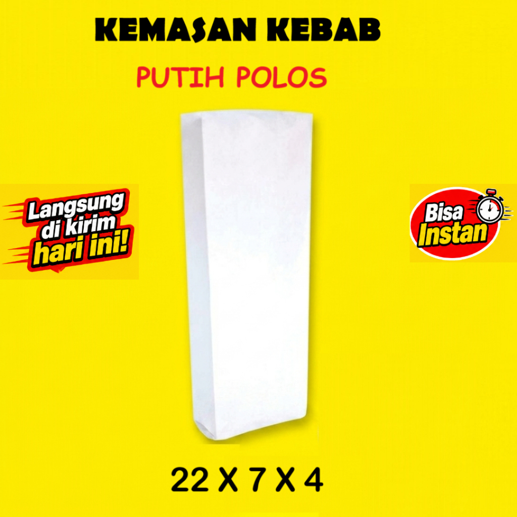 [PUTIH POLOS] Kantong Kemasan Kebab Kemasan Corndog Kemasan Hottang Kemasan Hot Dog Paperbag Makanan