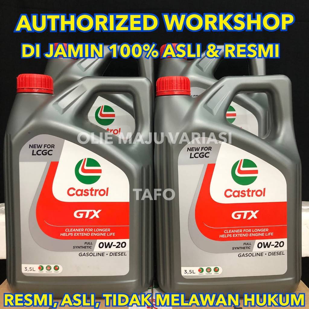 CASTROL GTX 0W-20 FULL SINTETIK ASLI / OLI CASTROL 0W-20 LCGC