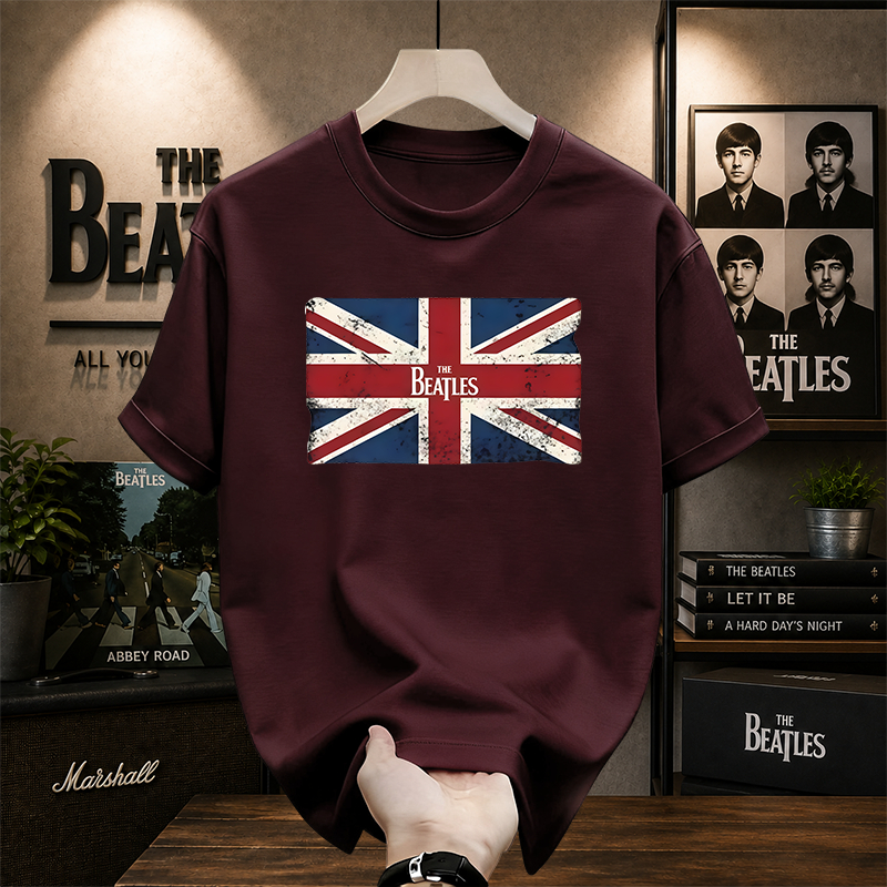 Kaos The Beatles Pria Wanita Unisex Graphic Print Lengan Pendek T-Shirt Katun Lembut Adem Nyaman Cas