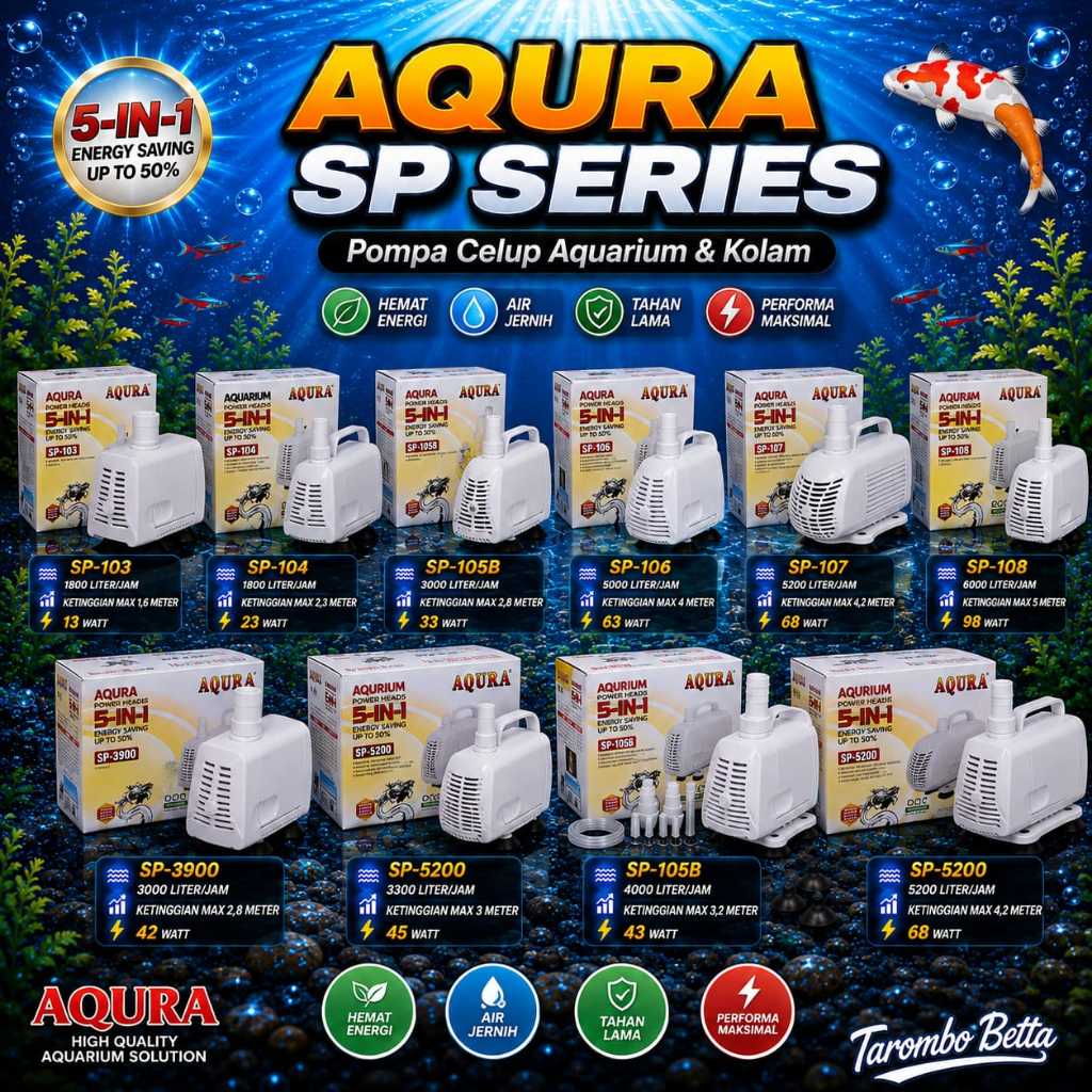 AQURA PUTIH SP 103 SP 104 SP 105 SP 105B SP 106 SP 107 SP 107B SP 108 SP 3900 SP 5200 Mesin Pompa Ce