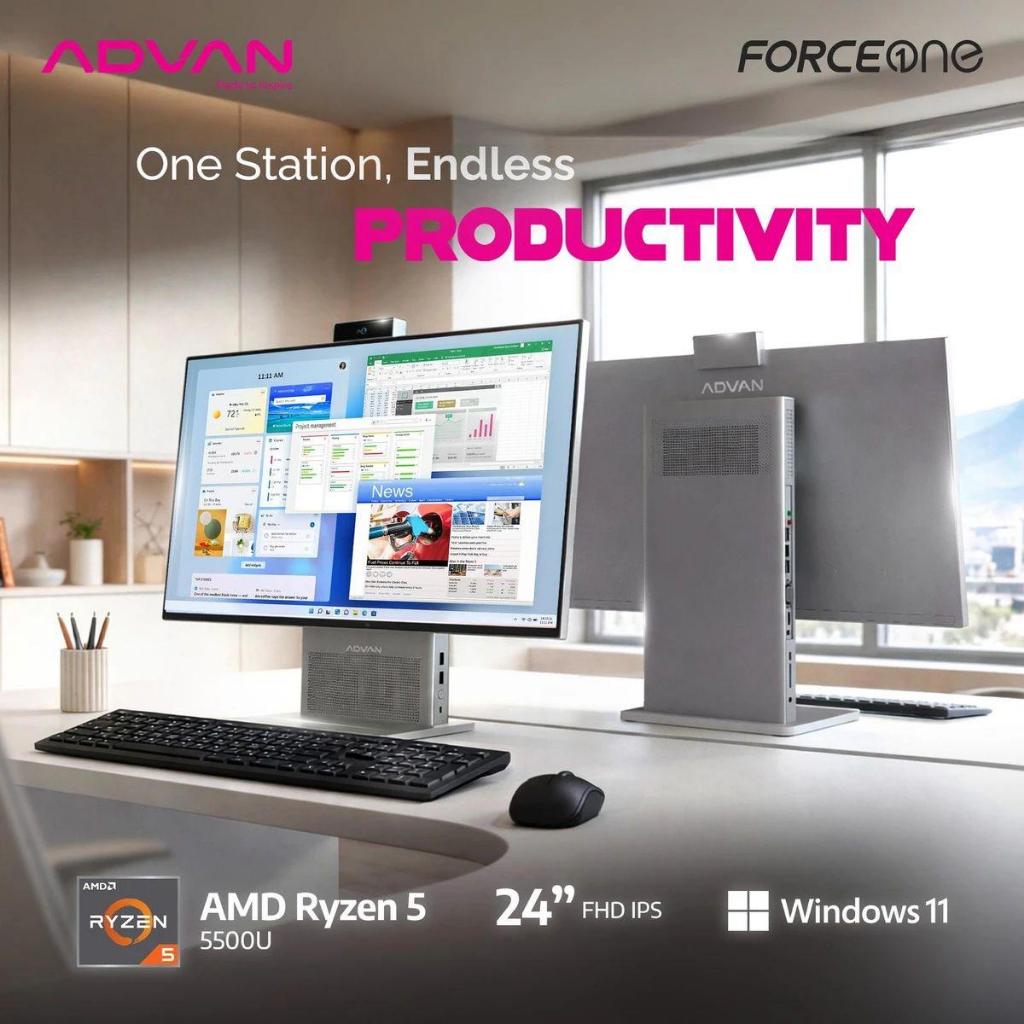 PC AIO ADVAN ONE PC Force Ryzen 5 5500U