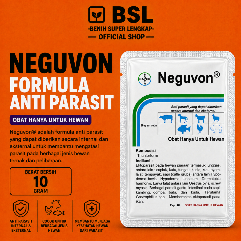 NEGUVON Racun Pembasmi Serangga dan Parasit Ampuh | NEGUVON Repack 10 Gram | UKIBIBIT