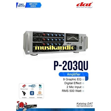 Power ampli dat 203 original amplifier p203qu equalizer p 203qu