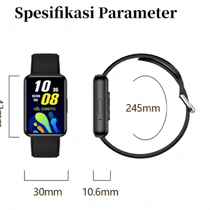 CUCI GUDANG SAMSUNG Smartwatch Smartband Galaxy Fit-5 IP68 Sleek Aluminum Alloy Case Smartband