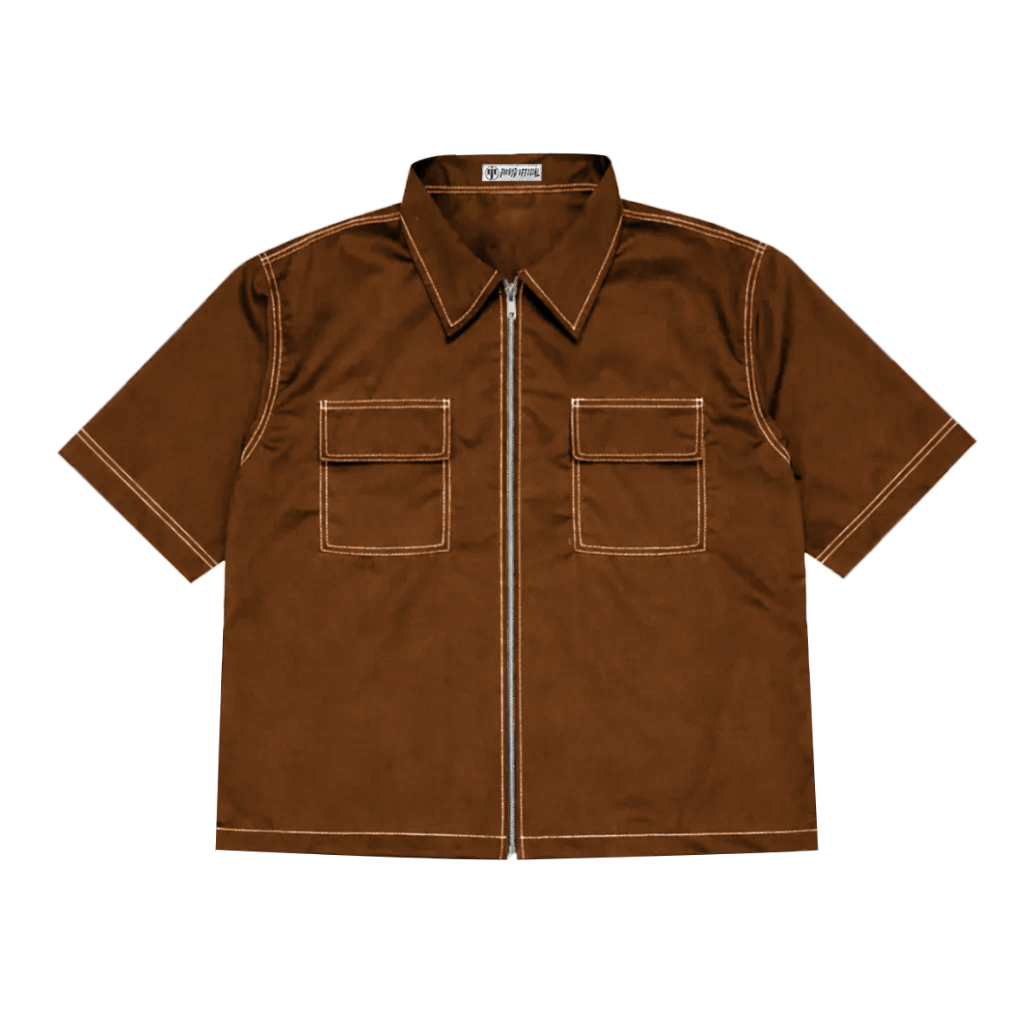 JOOBSD Workshirt Boxy Polos - Workshirt Boxy Polos - Coklat