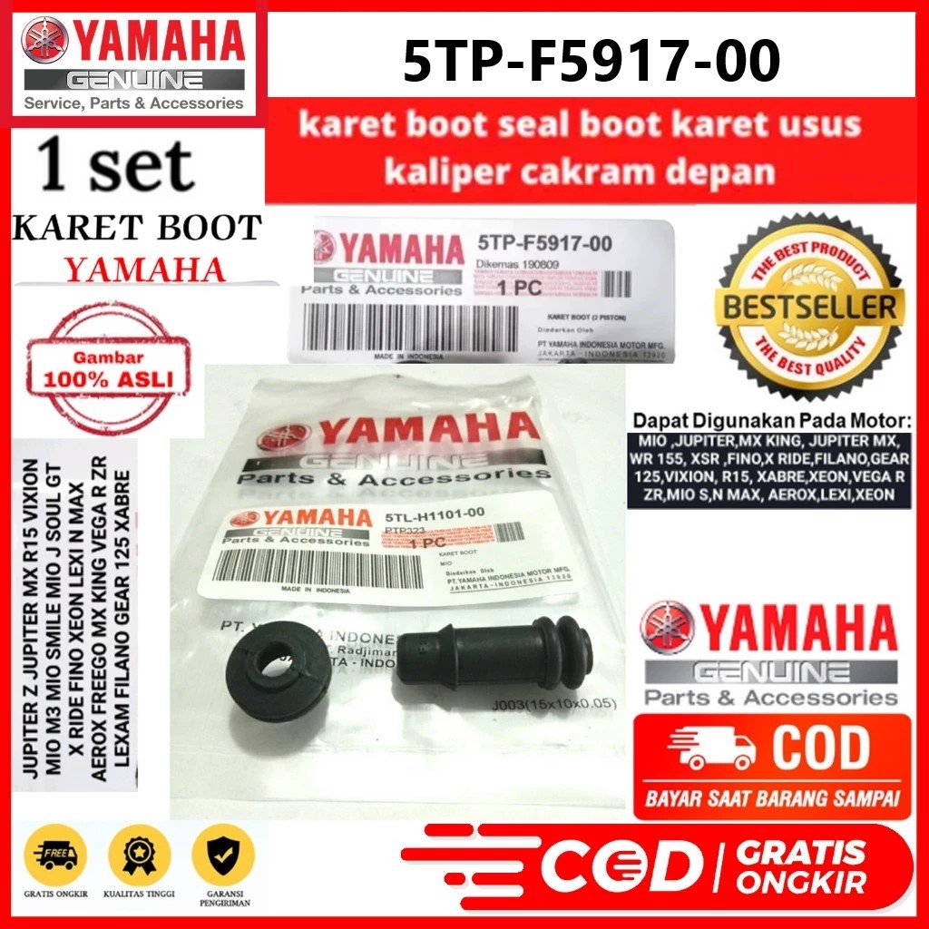 KARET BOOT USUS KALIPER CAKRAM YAMAHA 1 PISTON DEPAN BELAKANG YAMAHA MIO SMILE SOUL M3 JUPITER Z VIX