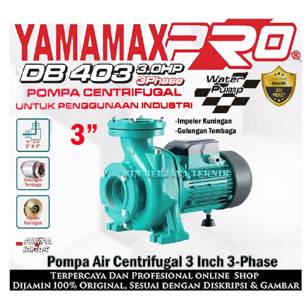 Pompa Air Centrifugal Sentrifugal 3 Inci Pompa Air Sumur Kolam Renang Kolam Ikan Tambak 3Dim YAMAMAX