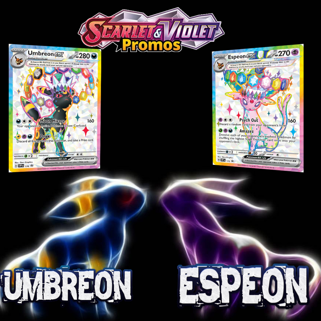 KARTU Pokemon TCG Hologram SCARLET VIOLET PROMO (SVP) - ESPEON & UMBREON