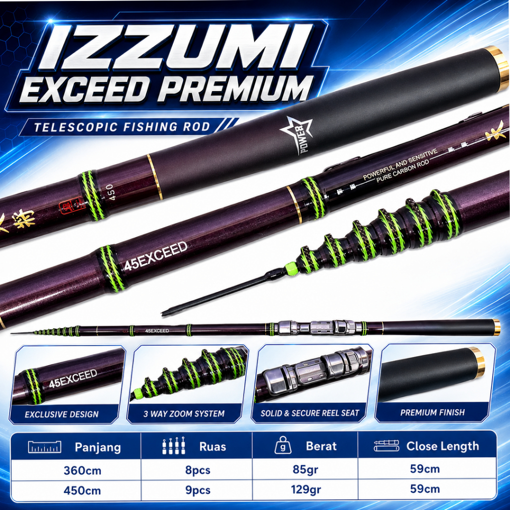 Tegek Kolong Premium Izumi Exceed 3 Zoom System Medium Hard