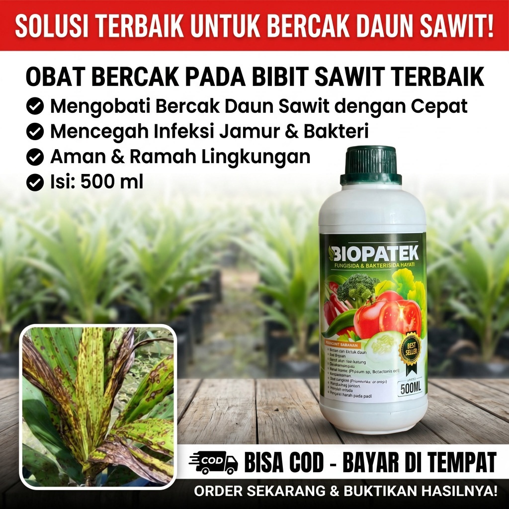 Biopatek Fungisida & Bakterisida Hayati 500ML Obat Bercak Kelapa Sawit Paling Ampuh Pupuk Hama Penya