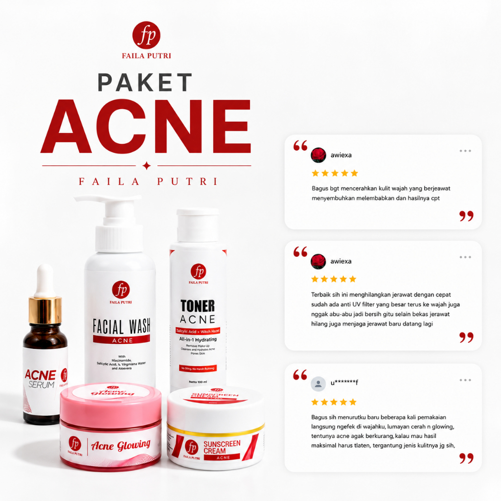 FAILA PUTRI Paket Acne White Series  5pcs - Set Acne Skin