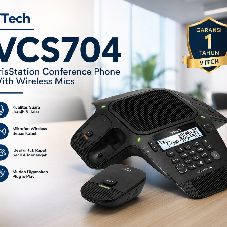 VTech VCS704 ErisStation Conference Phone Original | Wireless Microphone | Audio Jernih | Garansi Re