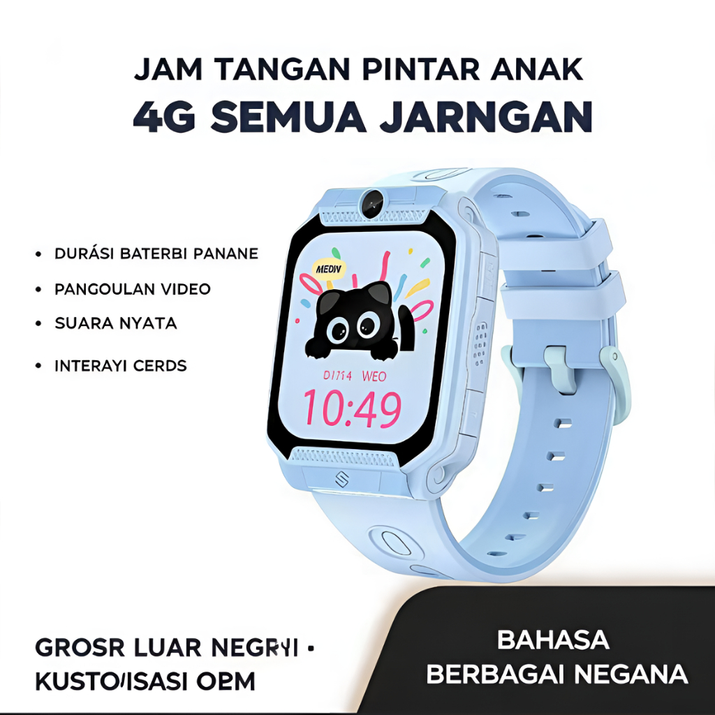 Kids 4G Smartwatch GPS Video Call Waterproof