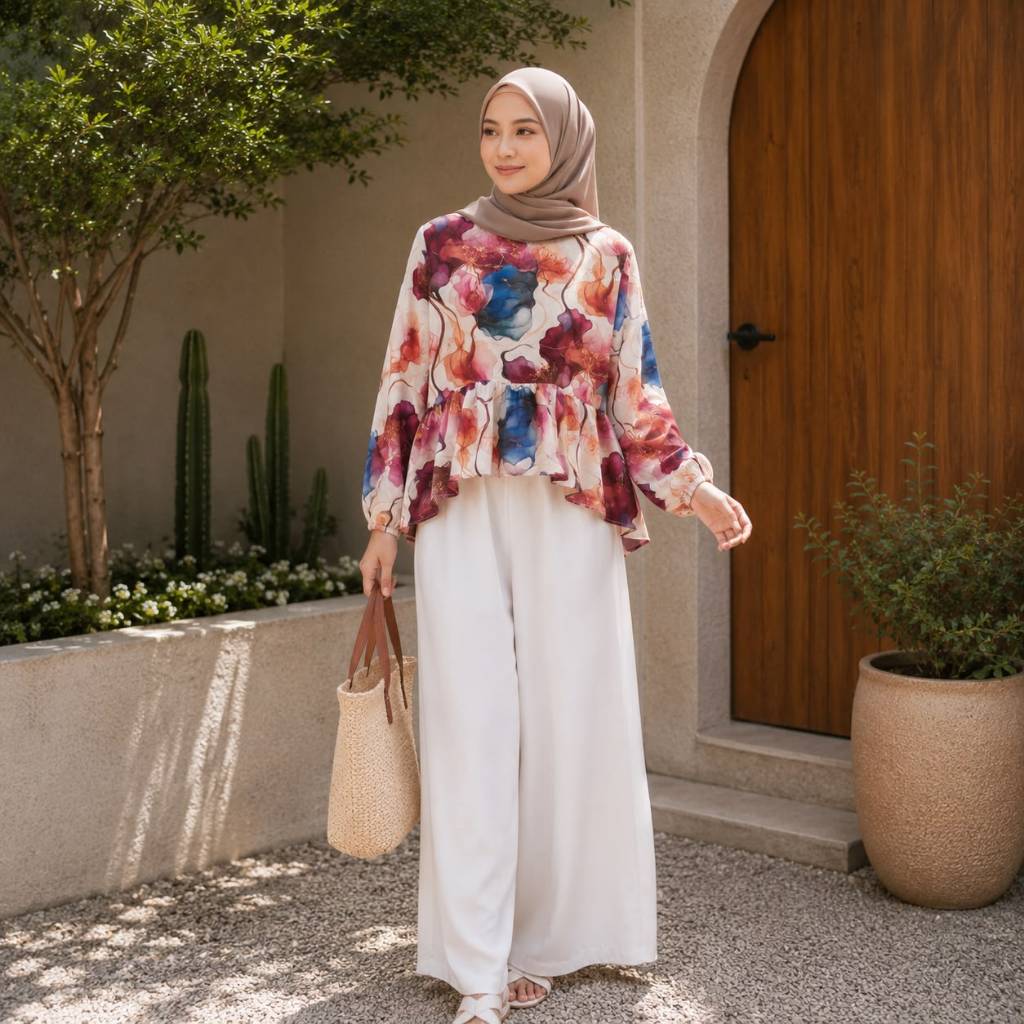 TRIYANA ONE SET RAYON L & XL // SETELAN RAYON WANITA OOTD FASHION KEKINIAN // SETELAN WANITA // SETE