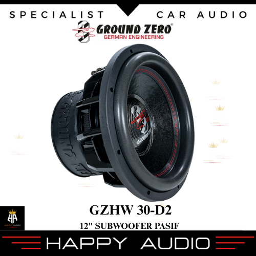Subwoofer Pasif 12 Inch GROUND ZERO GZHW 30-D2 3000 Watts SPL Sub High-Performance Original