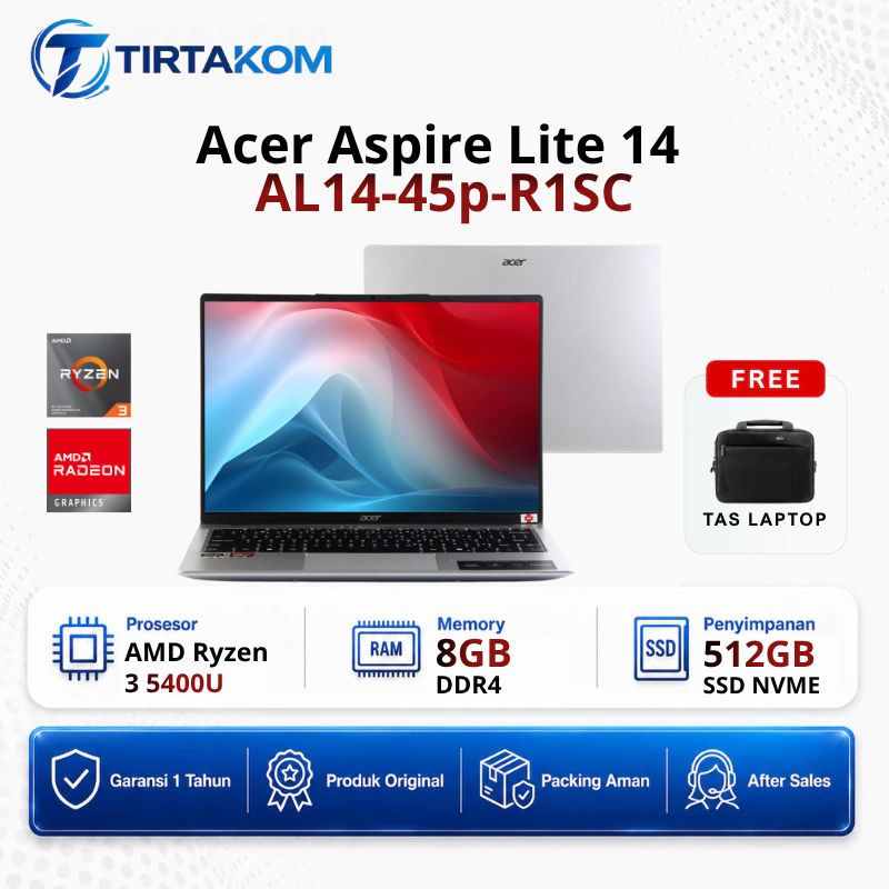 Laptop BARU Acer Aspire Lite 14 AL14-45p-R1SC Ryzen 3 Kencang, RAM 8GB, SSD 512GB Murah | Acer Aspir