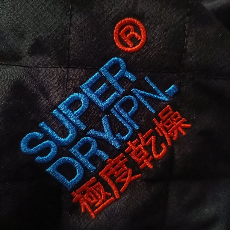 SUPERDRY Windcheater Quilted Polar Jacket size M Black