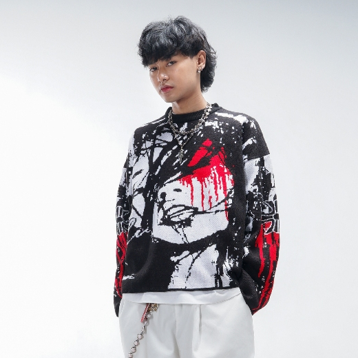 Knite wear boxy fit | cardigan | unisex |sweater rajut pria/wanita | CLV FACE HAIMA