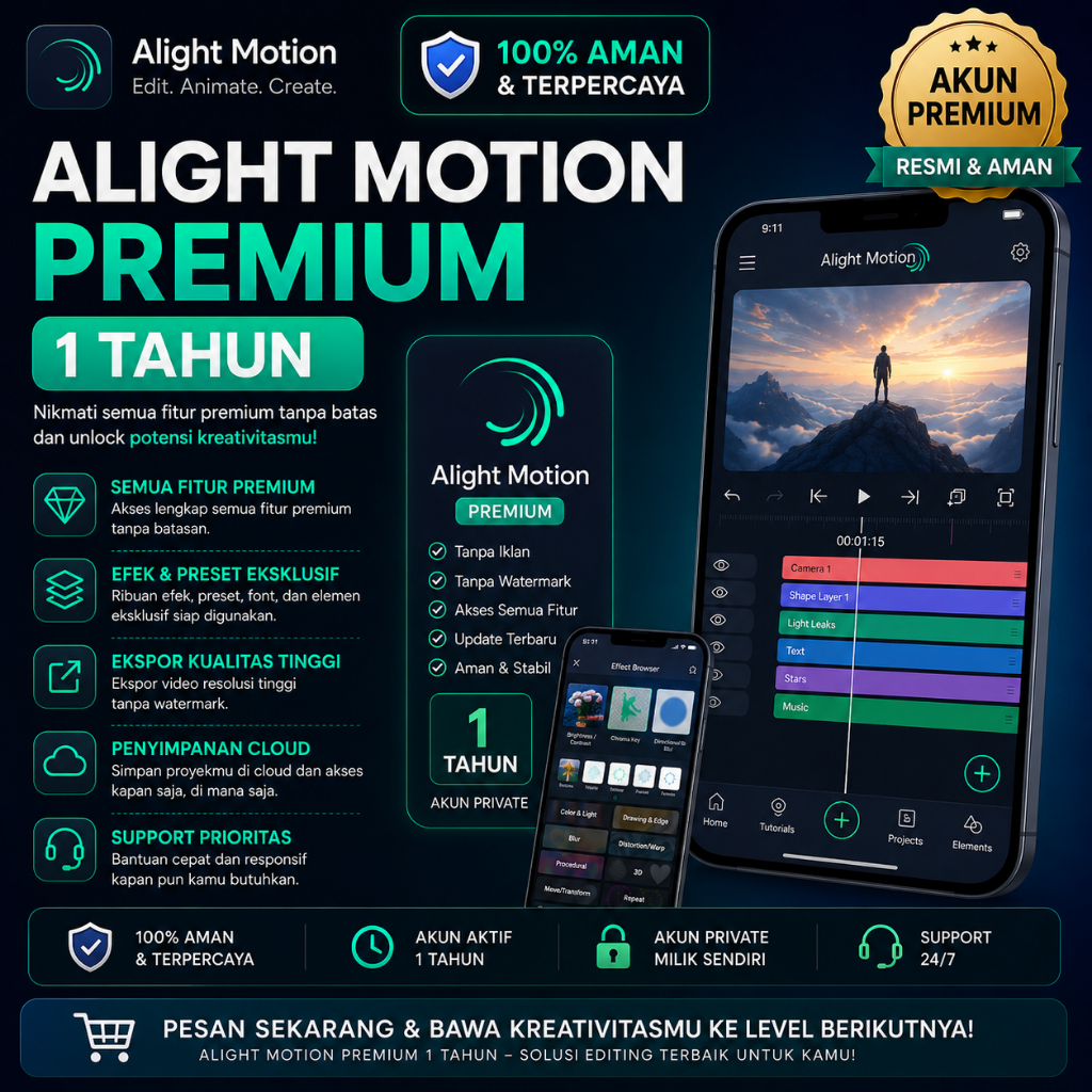 Alight Motion Premium 1 Tahun