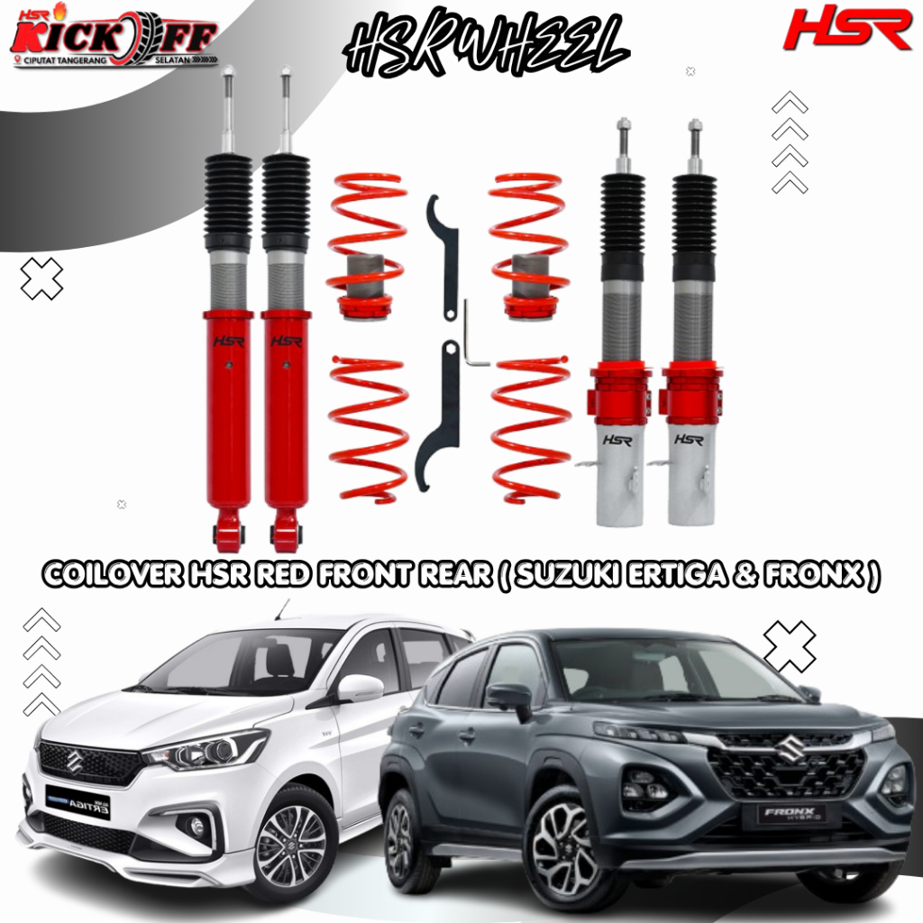COILOVER HSR RED FRONT REAR SUZUKI ERTIGA & FRONX