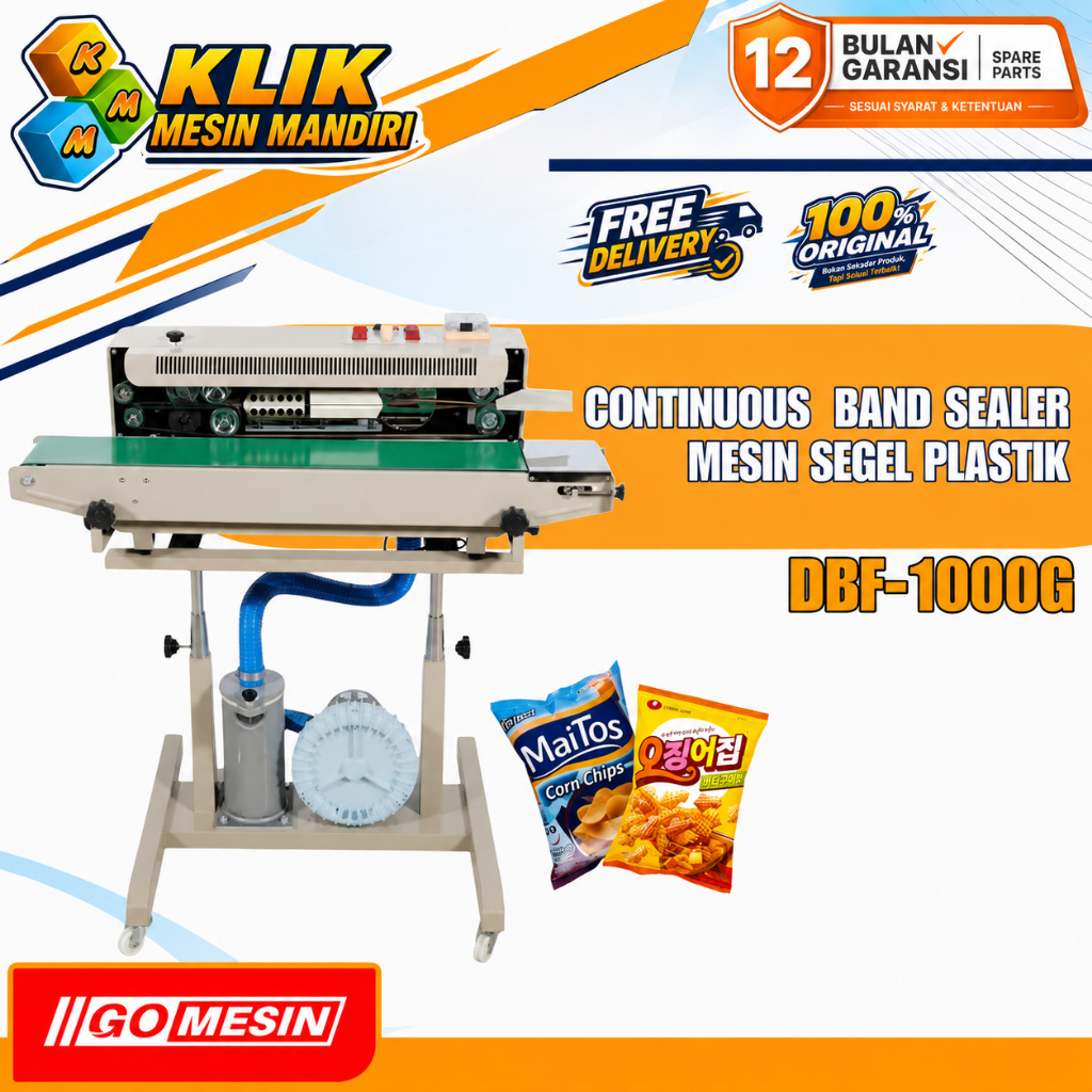 Mesin Continuous Band Sealer DBF-1000 Gomesin